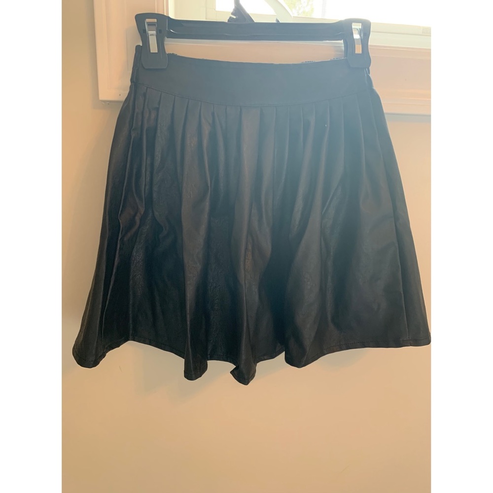 Faux leather skirt